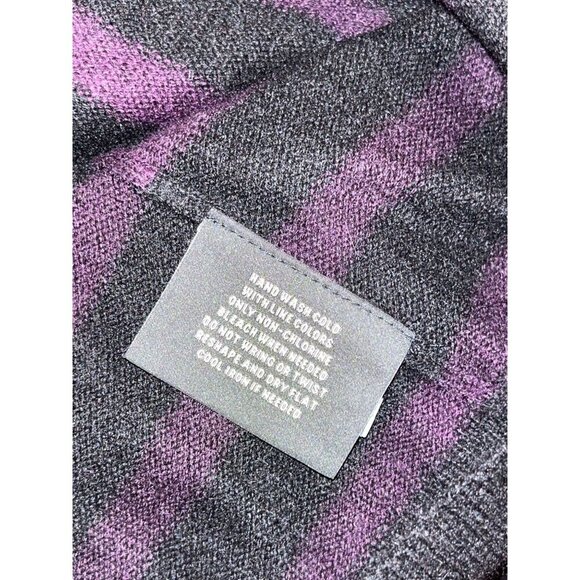 C by Bloomingdale's Cashmere Striped 3/4 Sleeve Pullover Women's Sweater  Medum - Picture 8 of 9